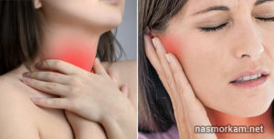 Болит горло отдает в ухо