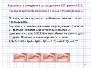 Какая вероятность рождения?