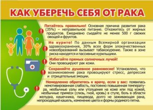 Как предостеречь себя от рака