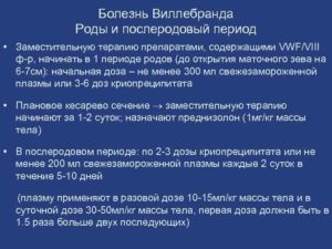 Болезнь Виллебранда при беременности