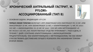 Лечение антрального эрозивного гастрита, Hp ассоциированного, бульбита