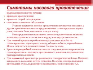 Кровотечение из носа и головокружение