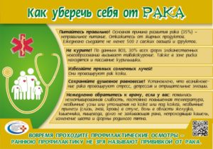 Как предостеречь себя от рака